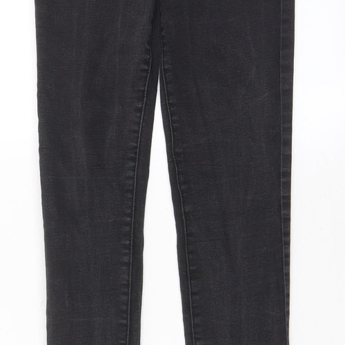 Denim & Co. Womens Grey Cotton Skinny Jeans Size 10 L30 in Regular Zip - Pockets