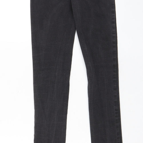 Denim & Co. Womens Grey Cotton Skinny Jeans Size 10 L30 in Regular Zip - Pockets