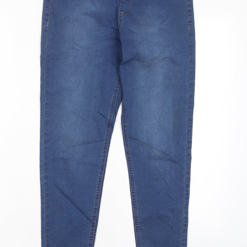 Marks and Spencer Womens Blue Cotton Jegging Jeans Size 10 L28 in Regular