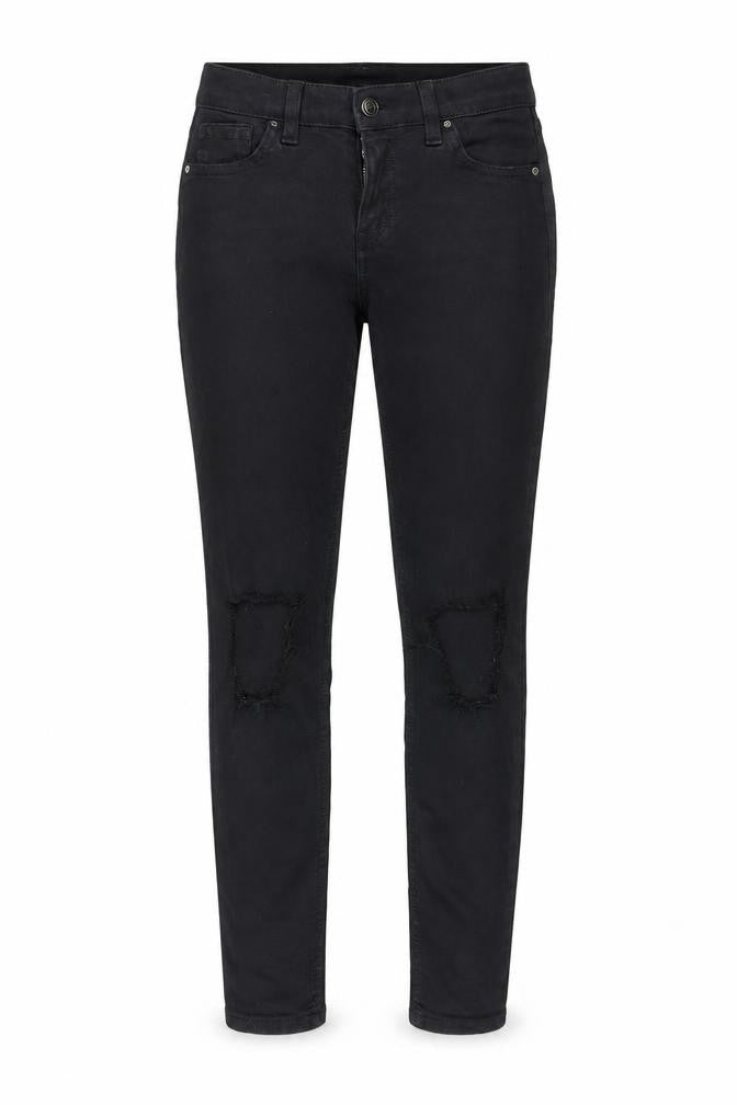 Topshop Womens Black Cotton Skinny Jeans Size 26 in L32 in Regular Zip - Pockets