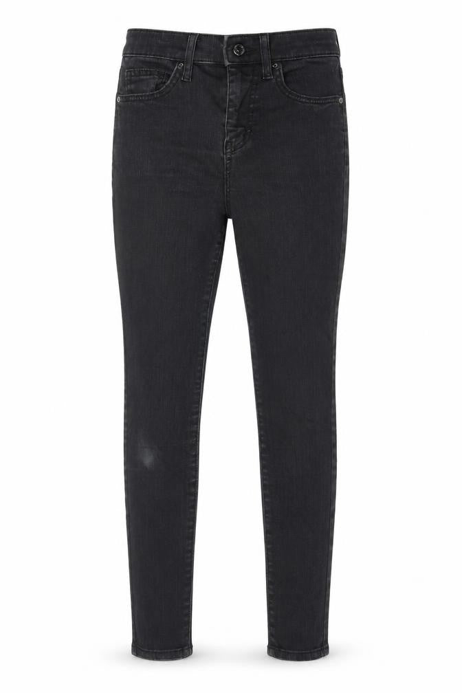 Topshop Womens Grey Cotton Skinny Jeans Size 25 in L34 in Regular Zip - Pockets