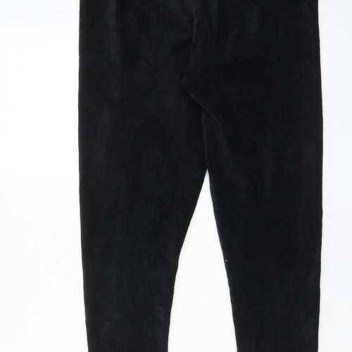 Nutmeg Womens Black Cotton Capri Trousers Size 16 L28 in Regular