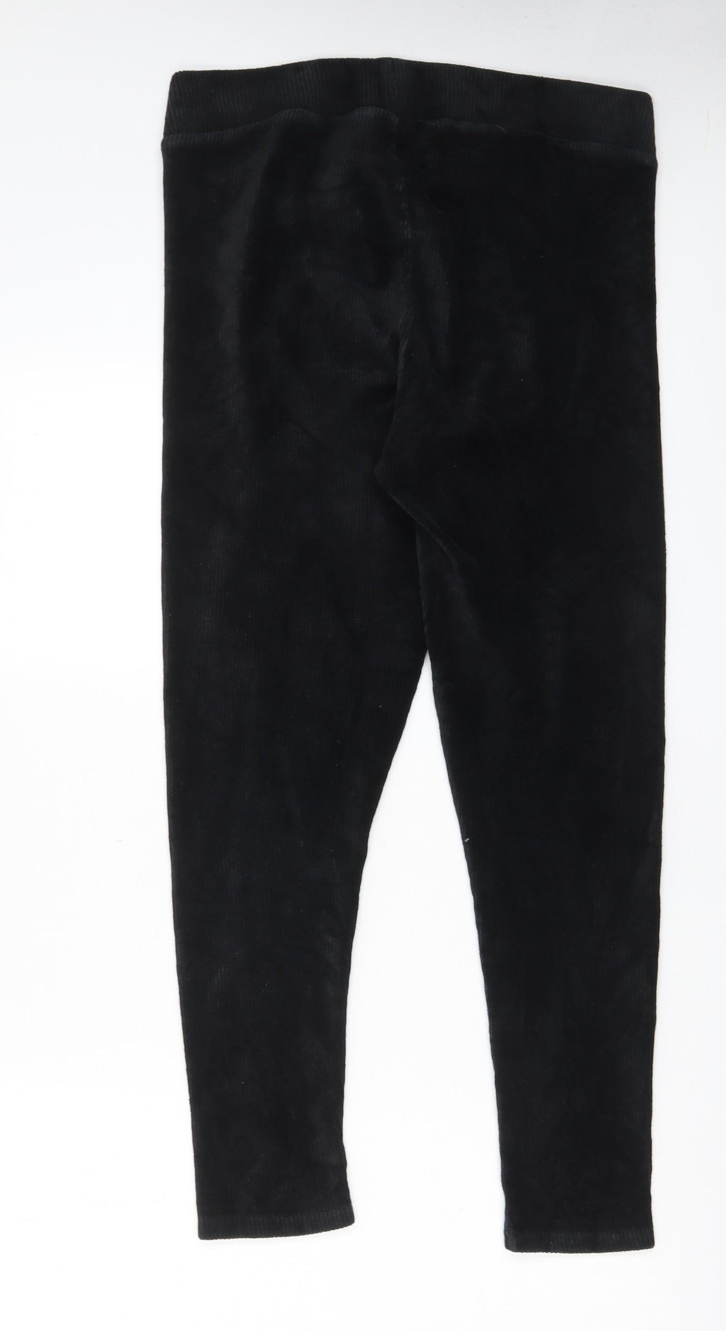 Nutmeg Womens Black Cotton Capri Trousers Size 16 L28 in Regular