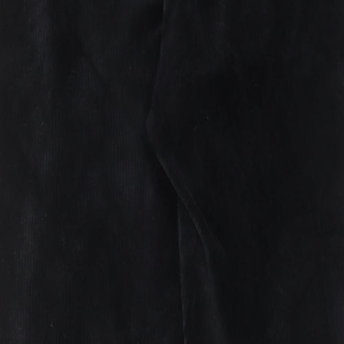 Nutmeg Womens Black Cotton Capri Trousers Size 16 L28 in Regular