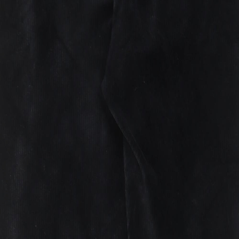 Nutmeg Womens Black Cotton Capri Trousers Size 16 L28 in Regular