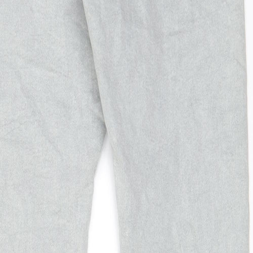 Bershka Womens Grey Cotton Skinny Jeans Size 14 L28 in Regular Zip - Pockets
