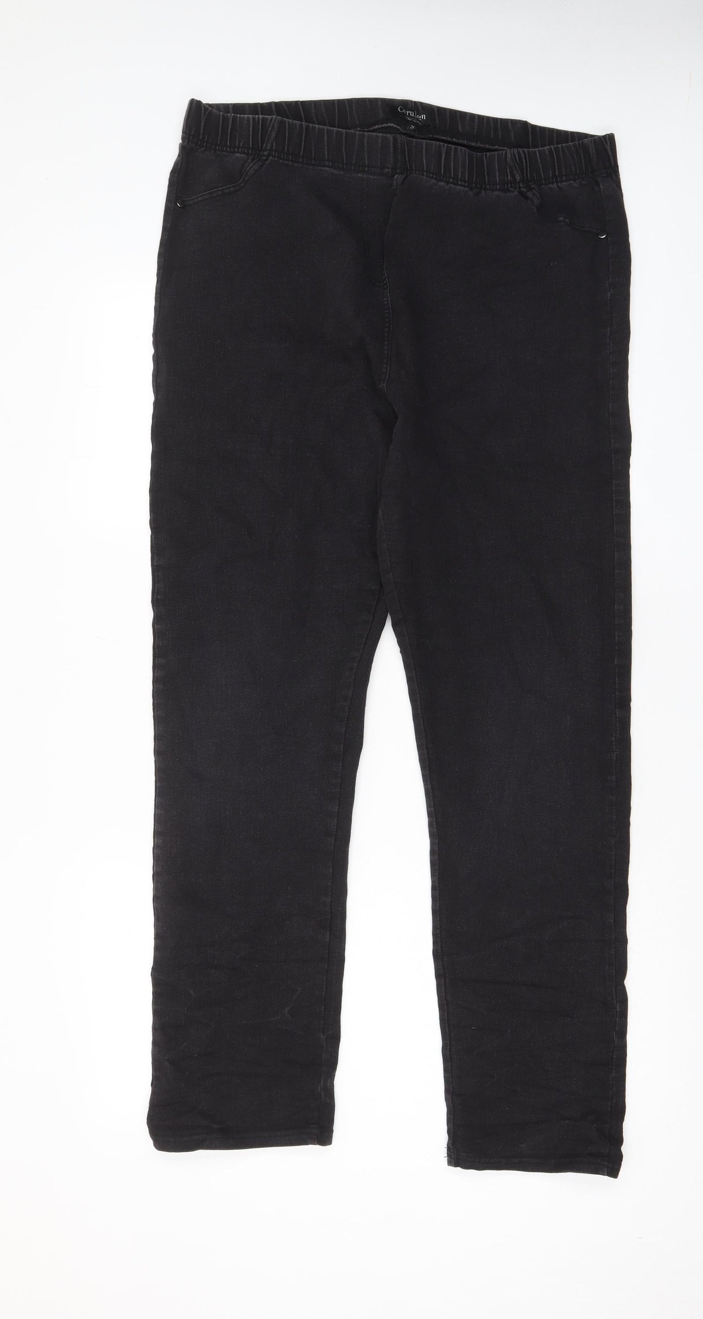 Cerulean Womens Grey Cotton Jegging Jeans Size 20 L30 in Regular
