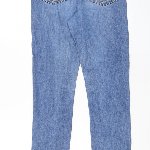 ASOS Womens Blue Cotton Straight Jeans Size 28 in L32 in Slim Zip - Pockets