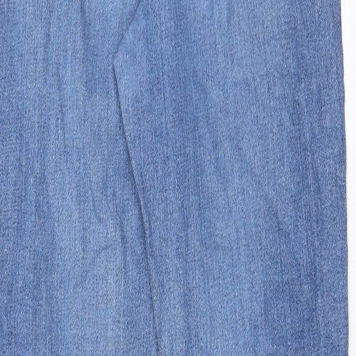 ASOS Womens Blue Cotton Straight Jeans Size 28 in L32 in Slim Zip - Pockets