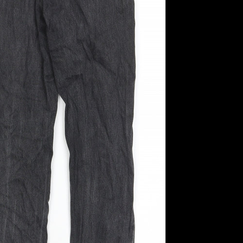 New Look Womens Grey Cotton Mom Jeans Size 8 L26 in Regular Zip - Pockets
