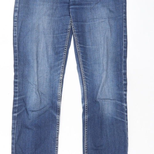 JeansWear 72D Womens Blue Cotton Straight Jeans Size 28 in L29 in Slim Zip - Pockets