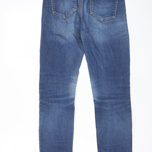JeansWear 72D Womens Blue Cotton Straight Jeans Size 28 in L29 in Slim Zip - Pockets