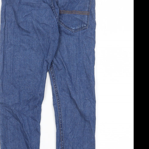 H&M Boys Blue Cotton Straight Jeans Size 6-7 Years Regular Drawstring