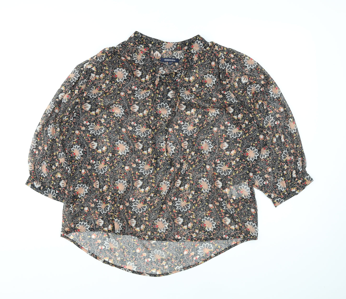 Bonobo Womens Multicoloured Floral Polyester Basic Blouse Size XS V-Neck