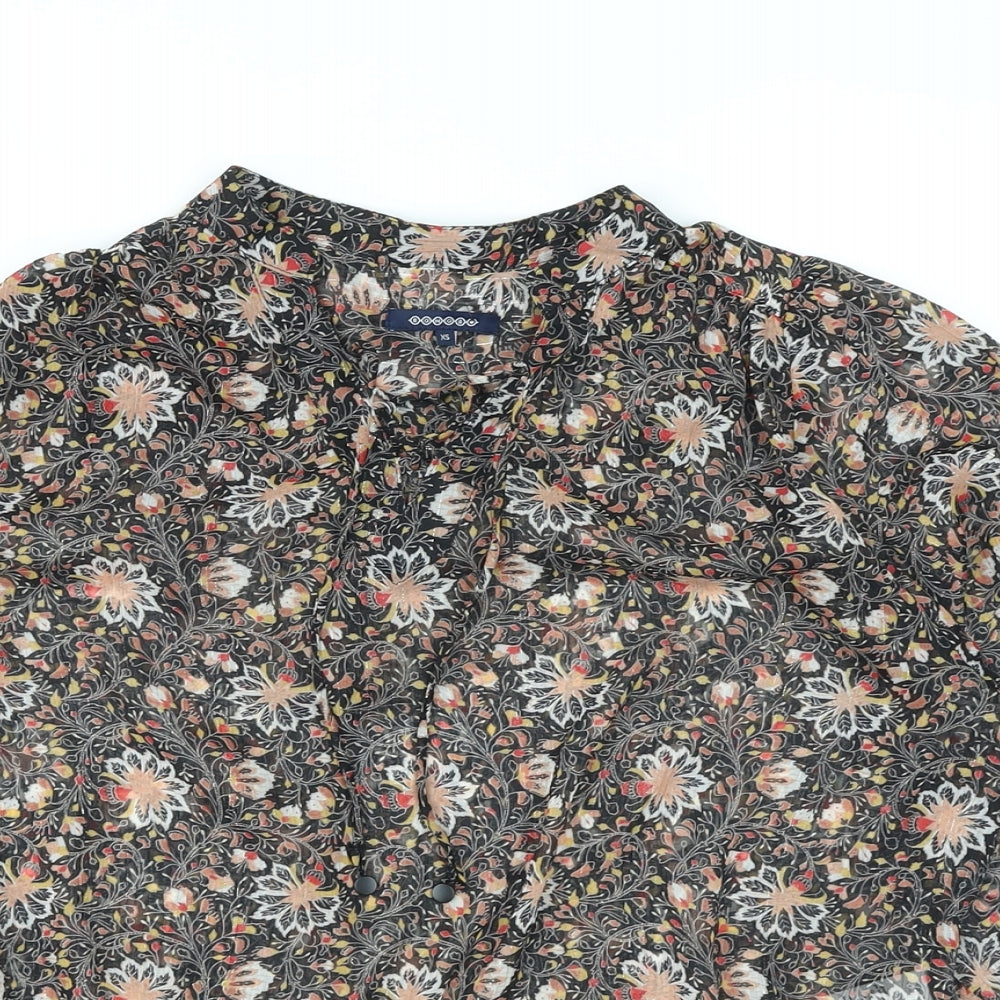 Bonobo Womens Multicoloured Floral Polyester Basic Blouse Size XS V-Neck