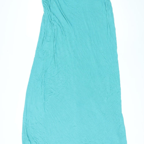 French Connection Womens Blue Viscose Maxi Size 10 Round Neck Pullover