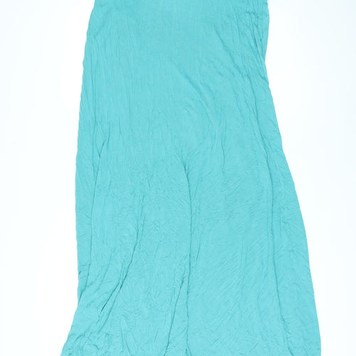 French Connection Womens Blue Viscose Maxi Size 10 Round Neck Pullover