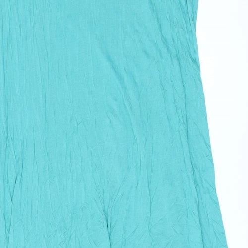French Connection Womens Blue Viscose Maxi Size 10 Round Neck Pullover