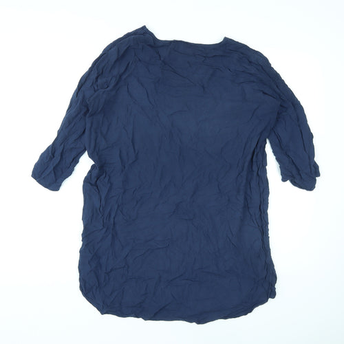 VERO MODA Womens Black Viscose Basic Blouse Size XL V-Neck