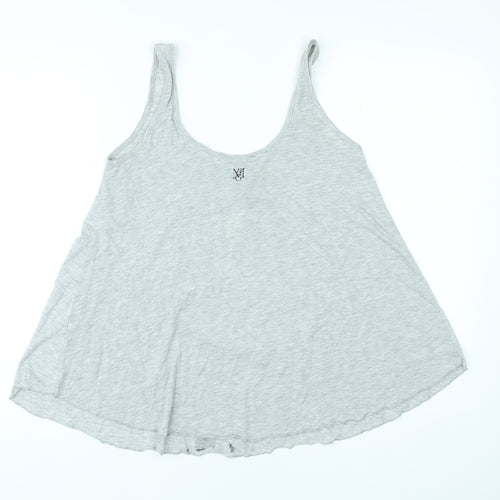 NMG Jeans Womens Grey Polyester Basic Tank Size S Scoop Neck - Photo Prints
