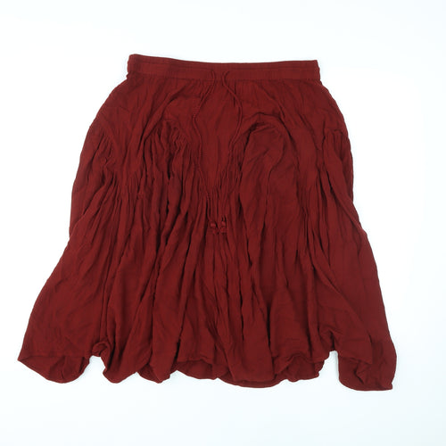 Marks and Spencer Womens Brown Viscose Swing Skirt Size 10