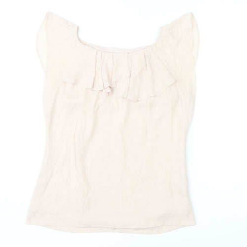Monsoon Womens Pink Polyester Basic Tank Size 10 Round Neck