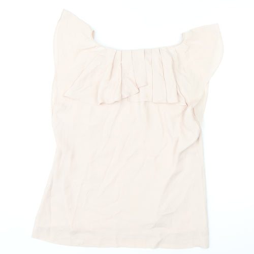 Monsoon Womens Pink Polyester Basic Tank Size 10 Round Neck