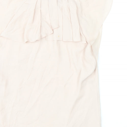 Monsoon Womens Pink Polyester Basic Tank Size 10 Round Neck