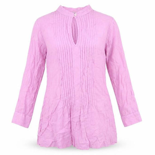 United Colors of Benetton Womens Purple Polyester Tunic T-Shirt Size M Round Neck - Pleated