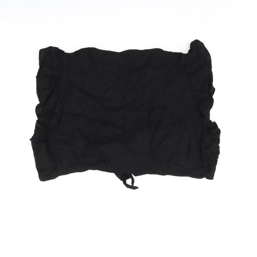 Vera Moda Womens Black Viscose Cropped Tank Size 24 V-Neck