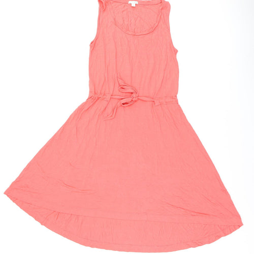 Gap Womens Pink Viscose A-Line Size S Scoop Neck Drawstring