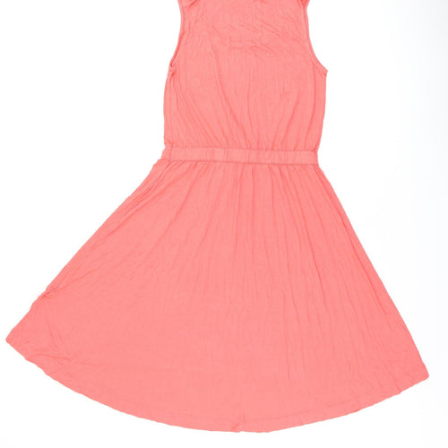 Gap Womens Pink Viscose A-Line Size S Scoop Neck Drawstring