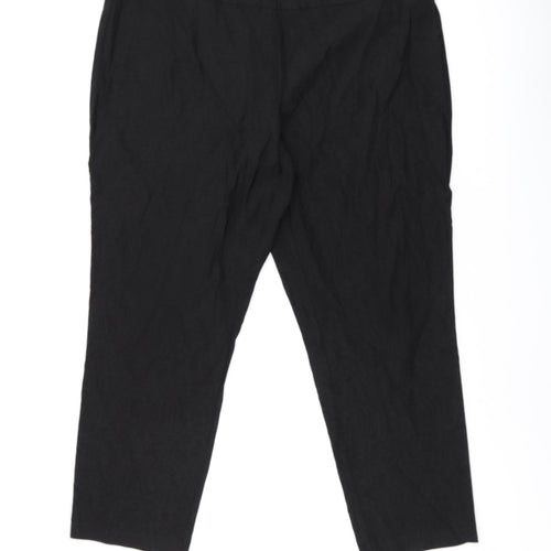 SC Montreal Womens Black Nylon Trousers Size 24 L29 in Regular