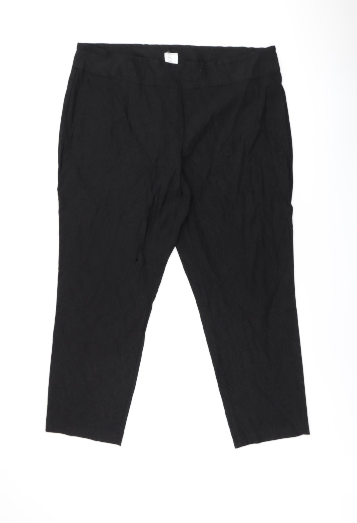SC Montreal Womens Black Nylon Trousers Size 24 L29 in Regular