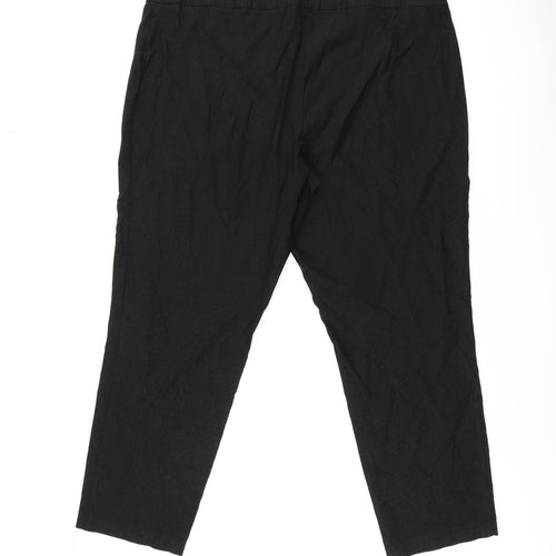 SC Montreal Womens Black Nylon Trousers Size 24 L29 in Regular