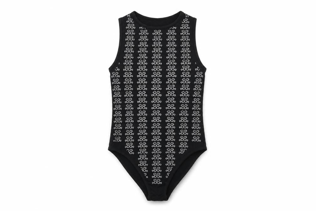 Zara Womens Black Geometric Polyamide Playsuit One-Piece Size XS Snap - Barbie
