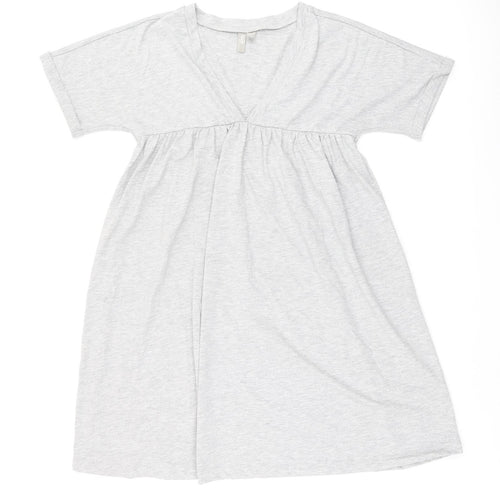 ASOS Womens Grey Polyester Shift Size 8 V-Neck Pullover