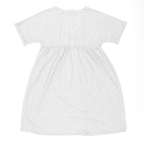 ASOS Womens Grey Polyester Shift Size 8 V-Neck Pullover