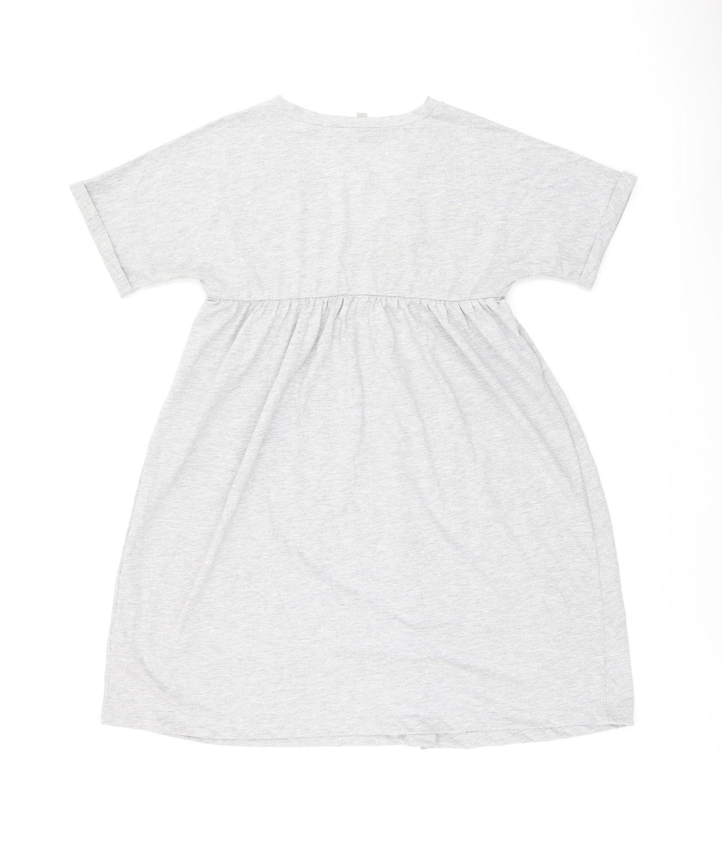 ASOS Womens Grey Polyester Shift Size 8 V-Neck Pullover