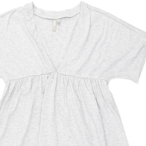 ASOS Womens Grey Polyester Shift Size 8 V-Neck Pullover