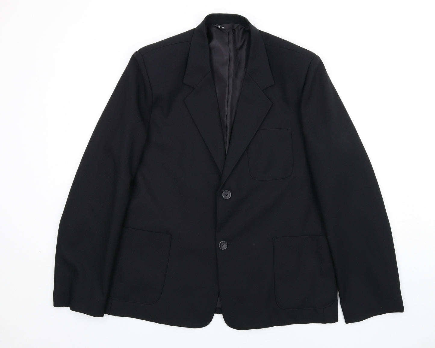 BHS Mens Black Polyester Jacket Blazer Size 40 Regular