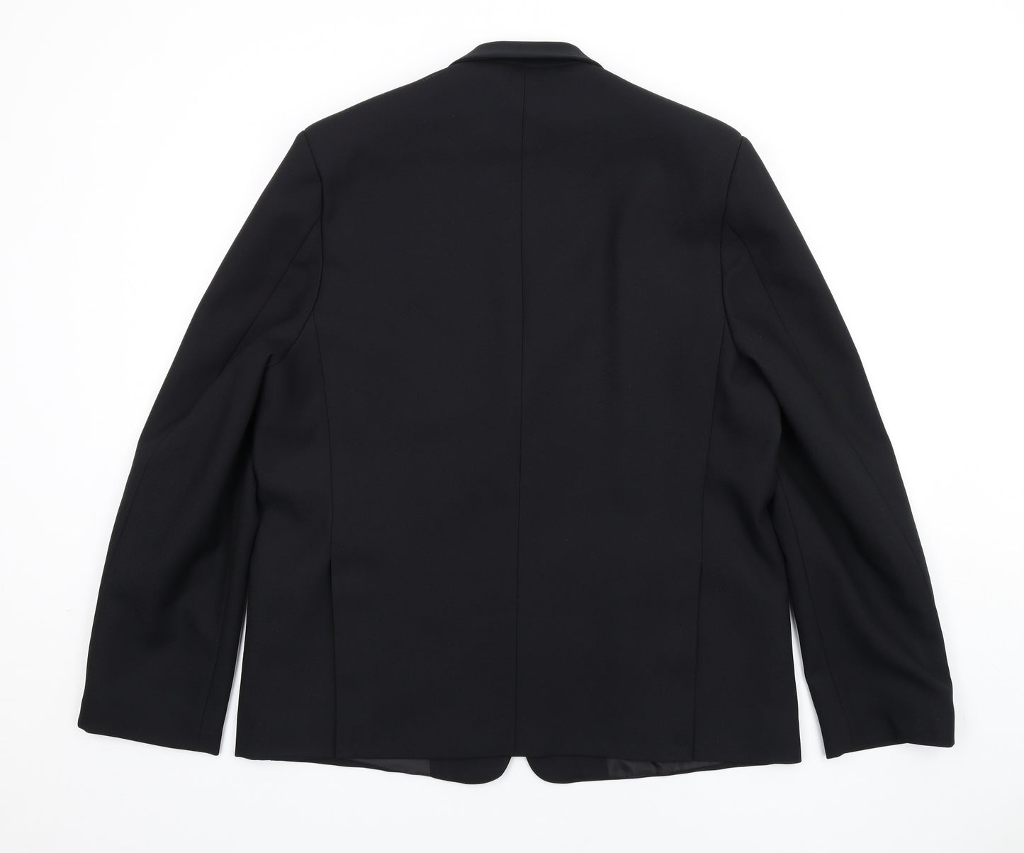 BHS Mens Black Polyester Jacket Blazer Size 40 Regular
