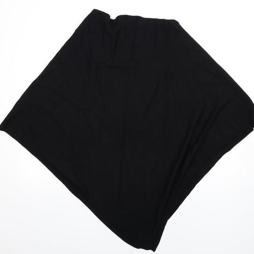 New Look Womens Black Boat Neck Viscose Cape Jumper One Size - Poncho
