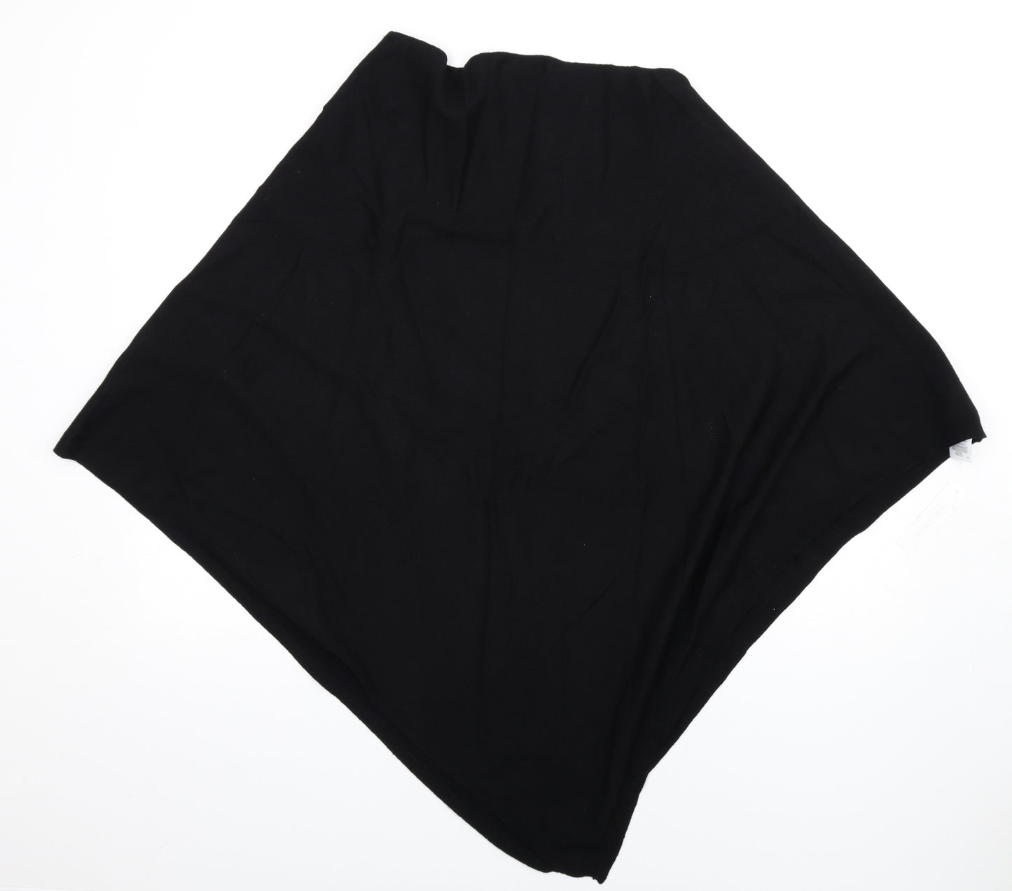 New Look Womens Black Boat Neck Viscose Cape Jumper One Size - Poncho