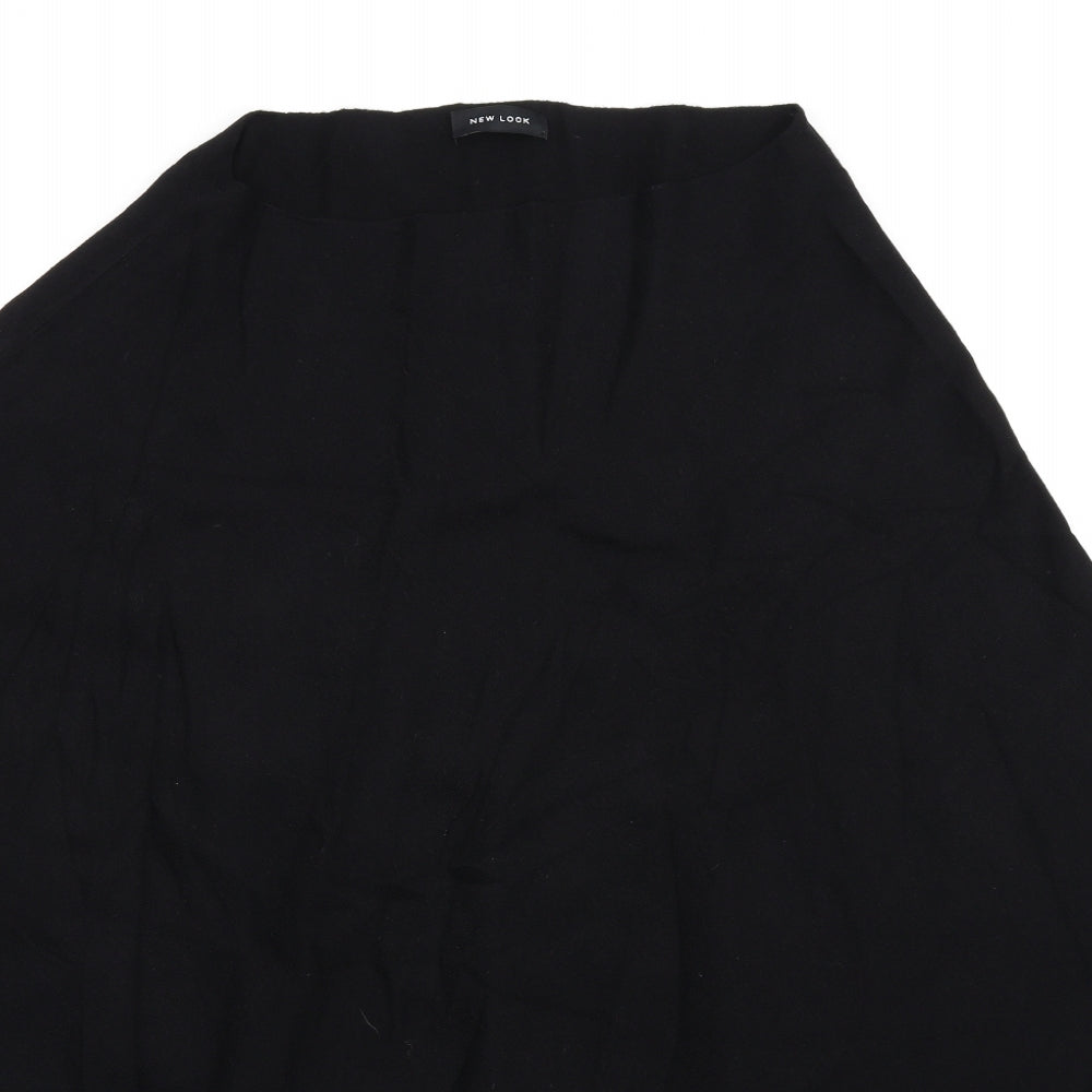 New Look Womens Black Boat Neck Viscose Cape Jumper One Size - Poncho