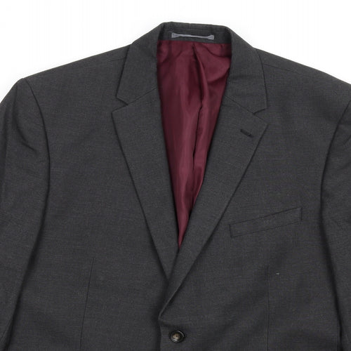Marks and Spencer Mens Grey Polyester Jacket Suit Jacket Size 44 Regular