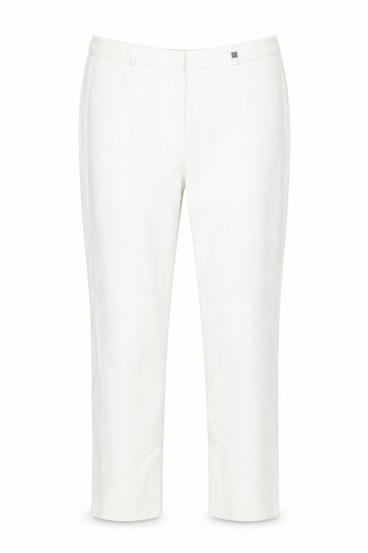 Front view of Episode women’s white polyester trousers, size UK 10, 30-inch leg regular zip