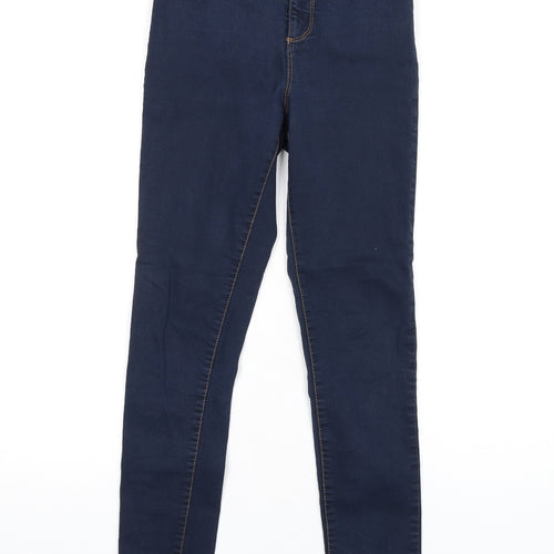Denim & Co. Womens Blue Cotton Skinny Jeans Size 10 L30 in Regular Zip