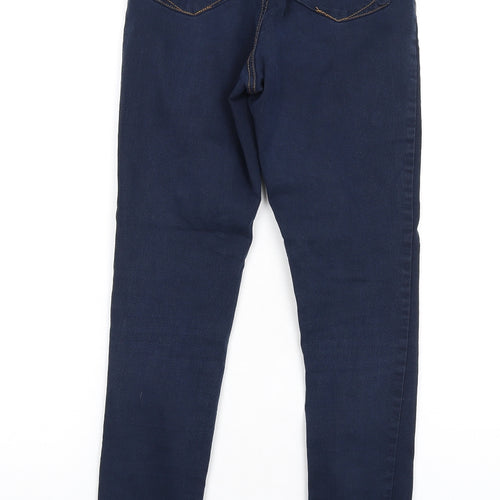Denim & Co. Womens Blue Cotton Skinny Jeans Size 10 L30 in Regular Zip