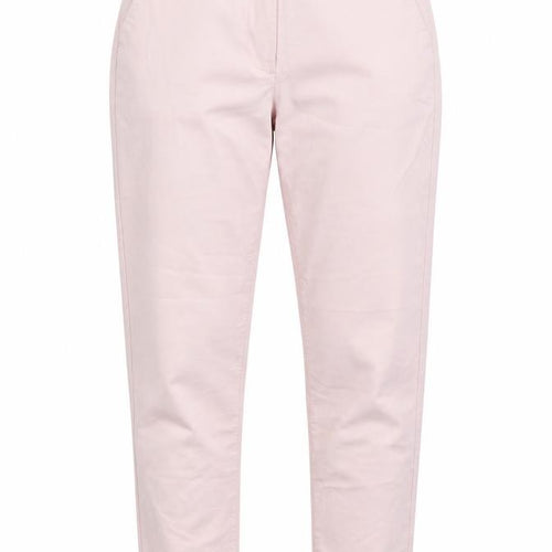 Marks and Spencer Womens Pink Cotton Trousers Size 6 L28 in Regular Zip